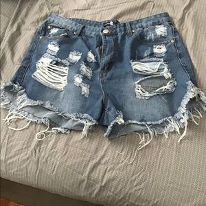 Denim shorts